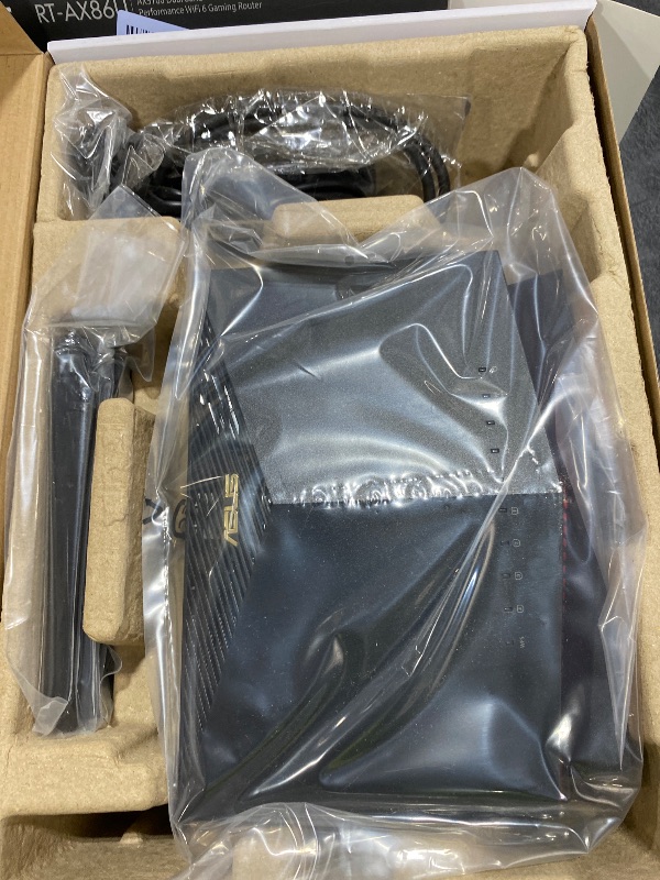 Photo 1 of ASUS RT-AX86U (AX5700) Dual Band WiFi 6 Extendable Gaming Router, 2.5G Port, Gaming Port, Mobile Game Mode, Port Forwarding, Subscription-Free Network Security, Instant Guard, VPN, AiMesh Compatible