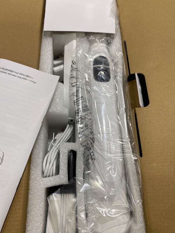 Photo 1 of PROMOMO Handheld Vacuum Cordless, Lightweight 1.4lb with Powerful Suction, Charging Dock, Single Touch Empty and Detachable Dust Cup (Creamy White)