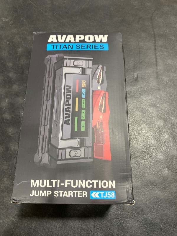 Photo 1 of AVAPOW 8000A Battery Jumper Starter Portable with 4? HD Display PD 30W Dual-Way Fast Charging, 12V Car Starter Jump Box & Battery Booster for All Gas & Up to All Diesel Engines
