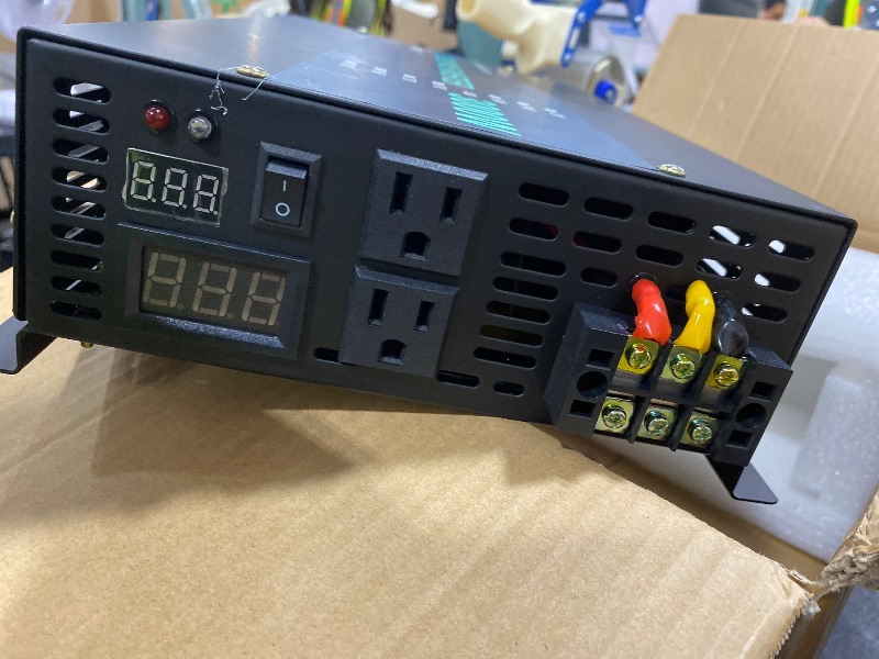 Photo 1 of WZRELB 3000W 48V (42V-60V) 120V Pure Sine Wave Power Inverter with 2 AC Outlets,Car Inverter (RBP-300048), Black