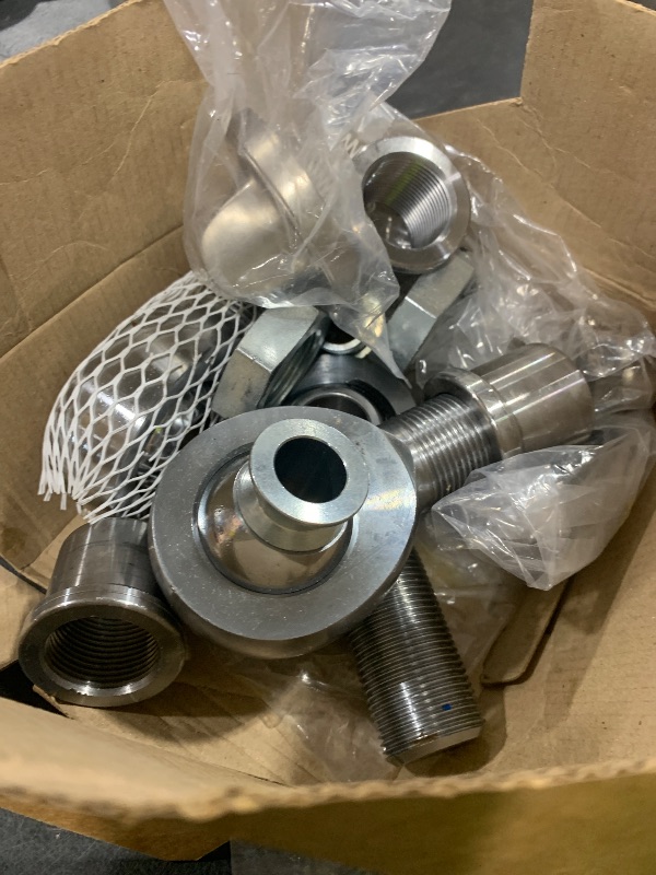 Photo 1 of OUBULU 1 1/4'' Heim Joints Rod End Kit, 1.25'' Right and Left Hand Thread Chromoly Joints Chromoly with Round Tube Adapter, High Misalignment Spacer (2 Pair)