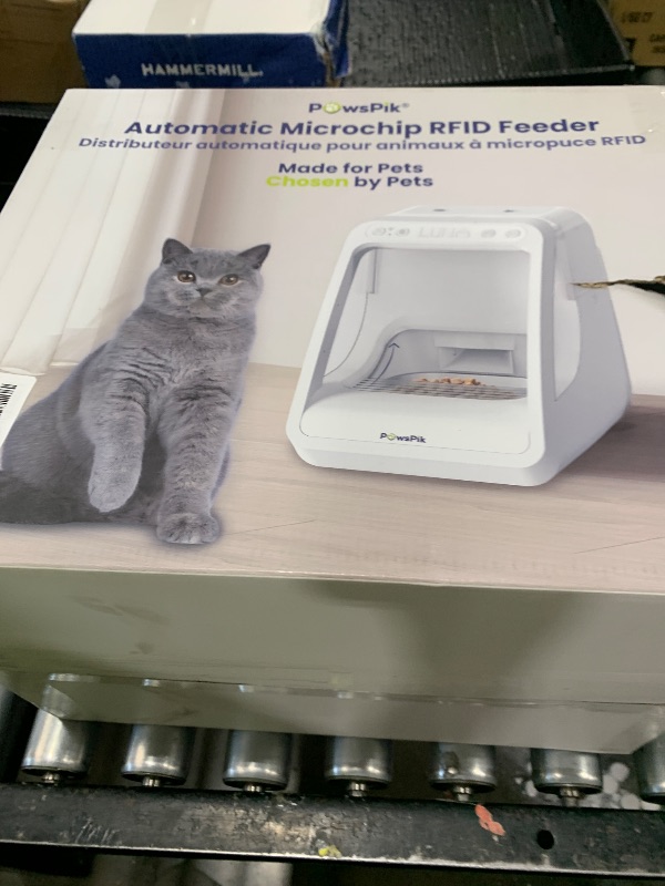 Photo 1 of PawsPik Automatic Microchip RFID Cat Feeder,16-Cup, ISO Microchip & PawsPik RFID Tag Compatible, App Control, Portion Control