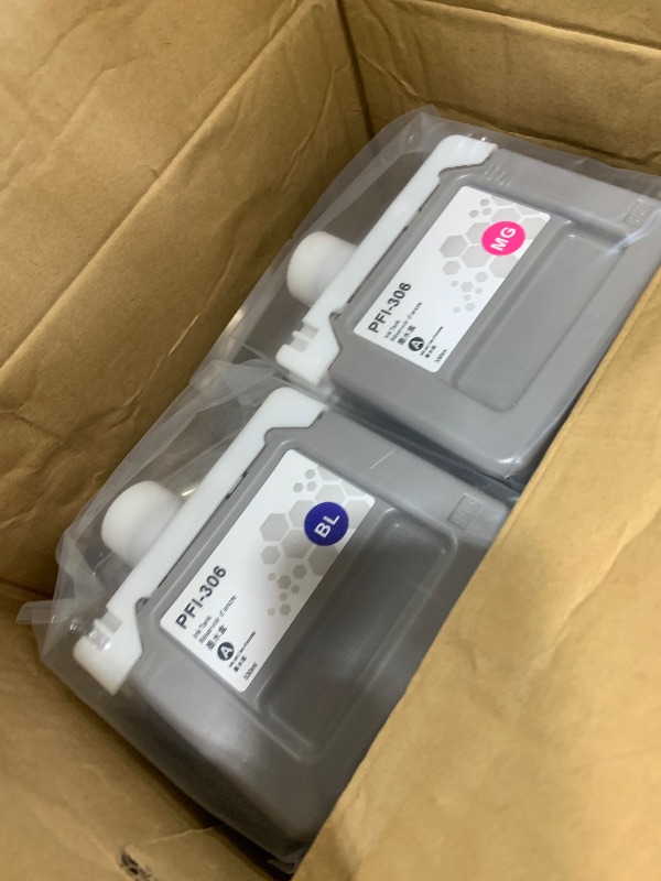 Photo 1 of VivEto PFI-306 Pigment Ink Tank 330ml (with New Chip) Replacement for Canon PFI-306 Ink Cartridge for imagePROGRAF iPF8300 iPF8300S iPF8400 iPF8400S iPF8410 iPF9400 iPF9400S iPF9410 Printers, 12 Pack