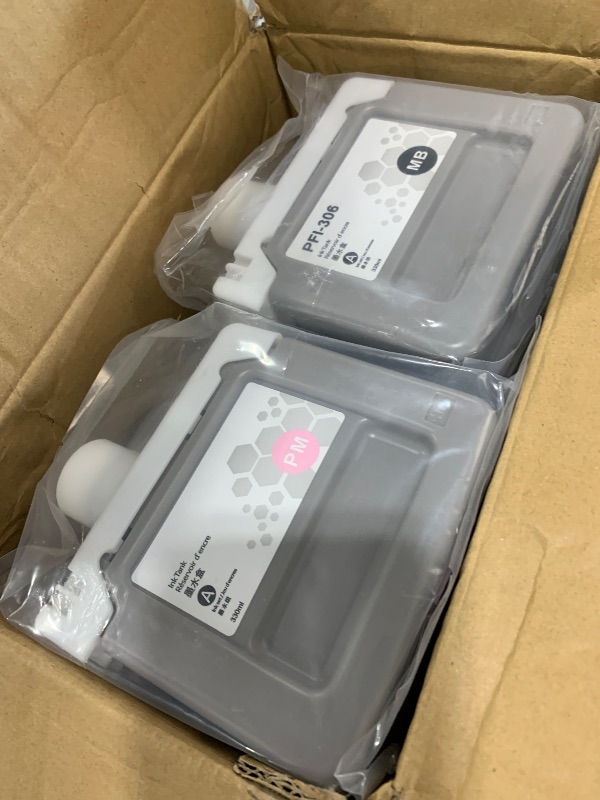 Photo 1 of VivEto PFI-306 Pigment Ink Tank 330ml (with New Chip) Replacement for Canon PFI-306 Ink Cartridge for imagePROGRAF iPF8300 iPF8300S iPF8400 iPF8400S iPF8410 iPF9400 iPF9400S iPF9410 Printers, 12 Pack