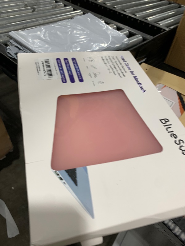 Photo 1 of BlueSwan Anti-Cracking Hard Shell Case Compatible with MacBook Pro 14-inch M5 2026 2025-2021 Release M4 M3 M2 M1 Pro/Max Chip, Anti-Fingerprint Soft TPU Bumper, Frosted Pink