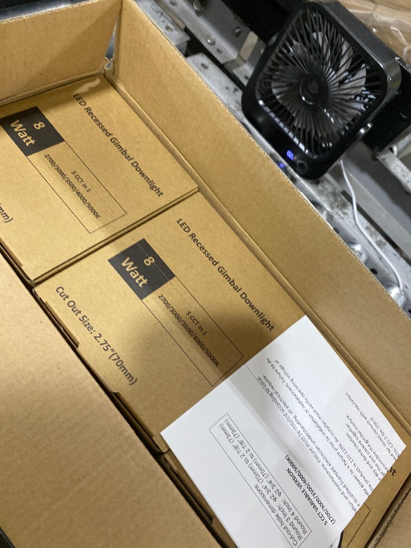 Photo 1 of POPANU Premium Shiny Gold 3-inch LED Recessed Lights - 5 CCT 3 Inch Eyeball Ceilling Gimbal Potlight, Dimmable Recessed Lights Fixture with Junction Box, 8W CCT Adjustable, Shiny Gold, 6P