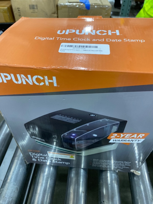 Photo 1 of uPunch CR1000 Digital Time Clock and Date Stamp for Small Business: Complete Employee Time Tracking System with 50 Time Cards, Ribbon & Keys