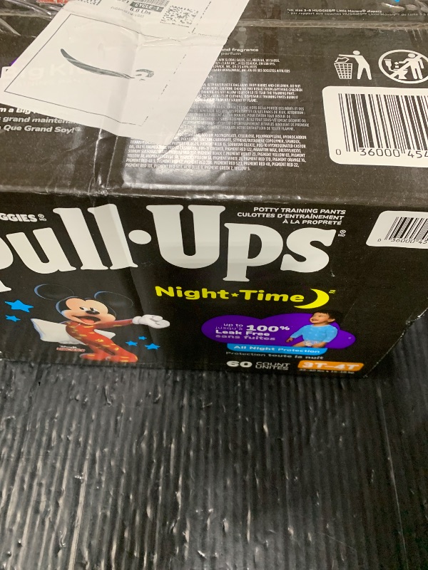 Photo 1 of Pull-Ups Boys' Night-Time Potty Training Pants, Size 3T-4T Overnight Training Underwear (32-40 lbs), 60 Ct