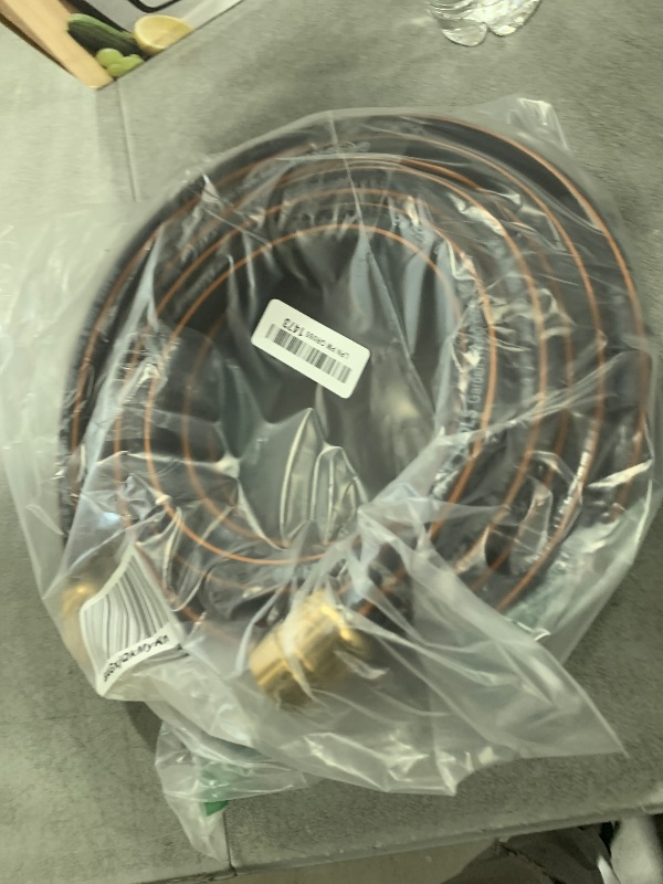 Photo 1 of Giraffe Tools Garden Hose 5/8" Custom Length, No Kink, Flexible, Leakproof Water Hose, 600 Burst PSI, 75ft Male Female Fittings,Black Orange