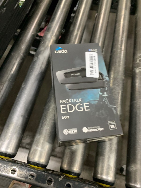 Photo 1 of Cardo PACKTALK Edge Motorcycle Bluetooth Communication System Headset Intercom - Dual Pack