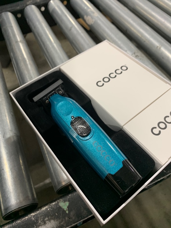 Photo 1 of Cocco Hyper Veloce Pro Trimmer, Digital Gap Graphene Blade Edger, High-Torque Brushless BLDC Motor, Cordless, All-Metal Design, Lithium-Ion Battery, Charging Base Included, Dark Teal