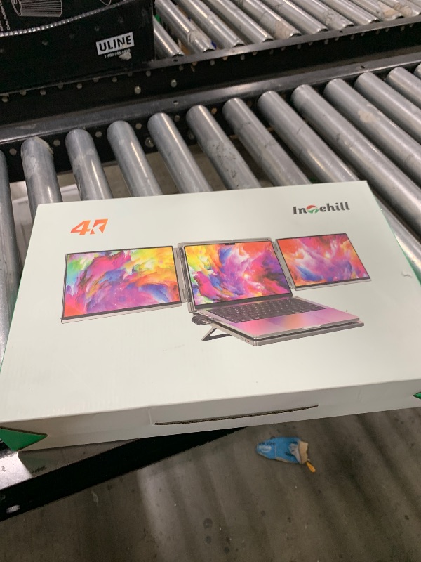 Photo 1 of Intehill 4K Laptop Screen Extender, 13.4" Dual Screen Monitor for Laptop, 3840x2400 Anti-Glare Portable IGZO Display, 100% sRGB 500 Nits Brightness Foldable Plug-Play Portable Travel Monitor, LR13U