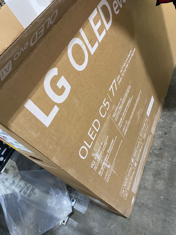 Photo 1 of LG 77-Inch Class OLED evo AI 4K C5 Series Smart TV w/Dolby Atmos, Dolby Vision, HDR10, AI Super Upscaling 4K, Filmmaker Mode, Wow Orchestra, Alexa Built-in (OLED77C5PUA, 2025)