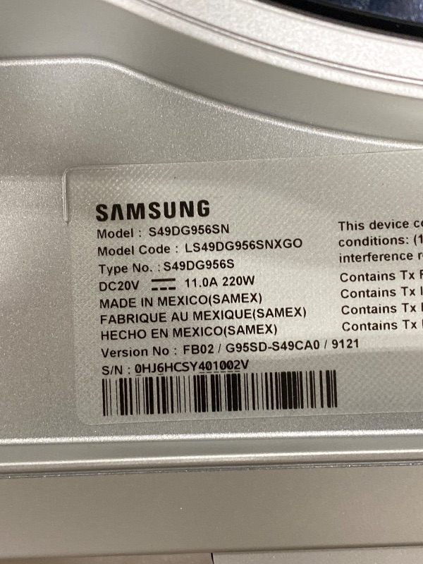 Photo 1 of Samsung 49-Inch Odyssey G9 (G95SD) Series QD-OLED G-Sync Compatible Curved Gaming Monitor, 240Hz, 0.03ms, Dual QHD, Glare Free, FreeSync Premium Pro, Ergonomic Stand,LS49DG956SNXGO,2024, 3 Yr Warranty