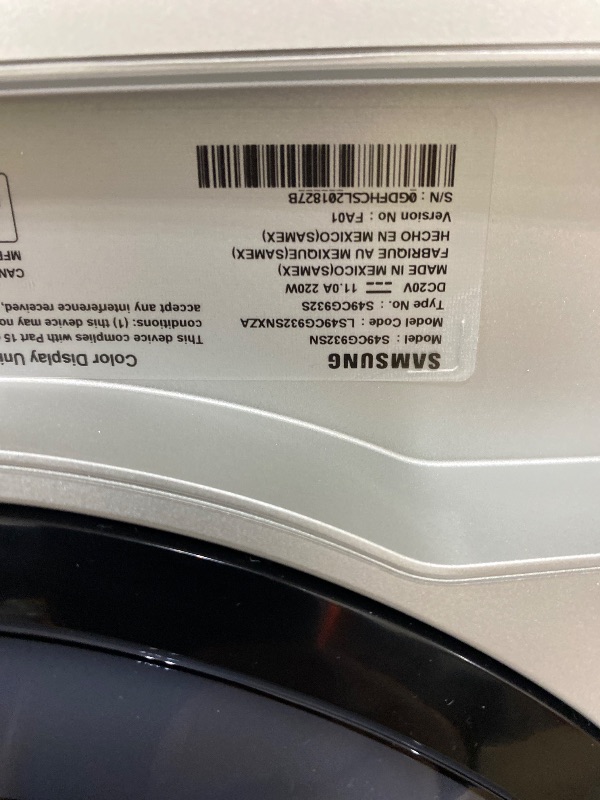 Photo 1 of Samsung 49" Odyssey G93SC Series Curved Gaming Monitor, QD-OLED, 240Hz, 0.03ms, DQHD, G-Sync Compatible, FreeSync Premium Pro, Adjustable Stand