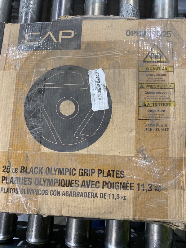 Photo 1 of 25LB BLACK OLYMPIC GRIP PLATES 