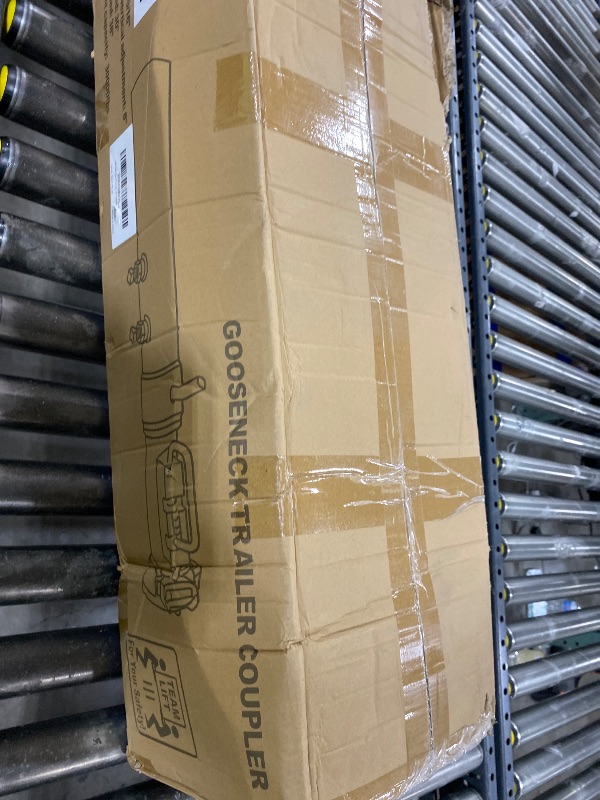Photo 1 of 30,000 lbs Heavy Duty Round Tube Gooseneck Trailer Coupler, 2-5/16" Ball Size, 8" Vertical Adjustment Range (30" to 38"), Heavy-Duty Gooseneck Hitch with Load Pin for Horse & Flatbed Trailers, Black