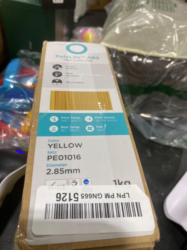 Photo 1 of Polymaker ABS Filament 2.85mm Yellow, 1kg 3D Printing Filament, PolyLite ABS 3D Printer Filament, Heat Resistant, Strong & Durable, Dimensional Accuracy +/- 0.03mm