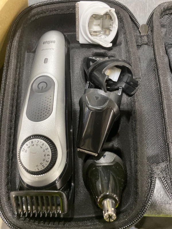 View 3 of Braun All-in-One Series 9 PRO Men's Electric Beard Trimmer, Hair Clipper, Shaver & Razor for Face, Hair & Body, AIO 9570 with Gillette Labs Razor, Cordless