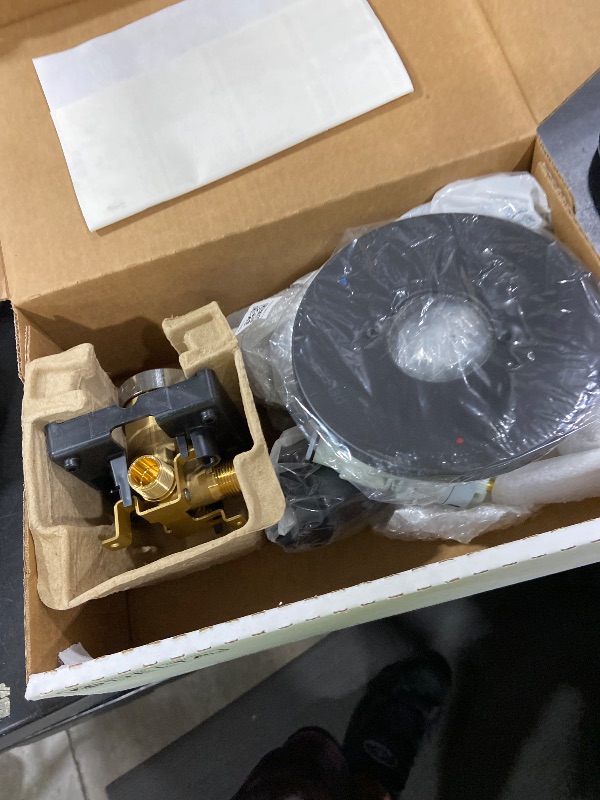 Photo 1 of Delta Nicoli 14 Series H2Okinetic Shower Faucet Set, Matte Black Shower Head and Handle Set, Valve Trim Kit, Matte Black 142749-BL (Shower Valve Included)