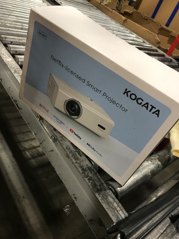 Photo 1 of Smart Projector with WiFi and Bluetooth, Proyector-4K Support Official Licensed Apps, 2000 ANSI/AI Auto Focus/50W Dolby/HDR10+/Quiet, Kogata Portable Indoor/Outdoor Movie Projector Ceiling