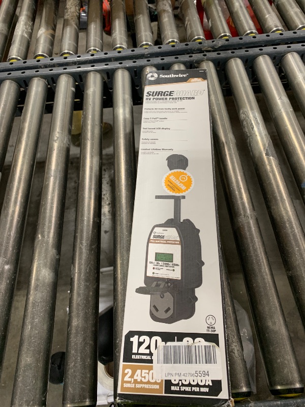 Photo 1 of Southwire 34930 Surge Guard 30A - Full Protection Portable with LCD Display Black