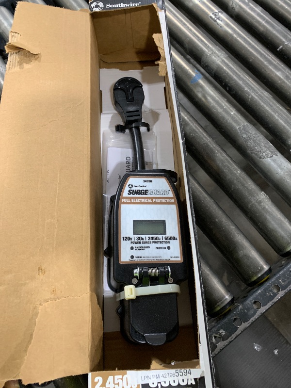 Photo 1 of Southwire 34930 Surge Guard 30A - Full Protection Portable with LCD Display Black