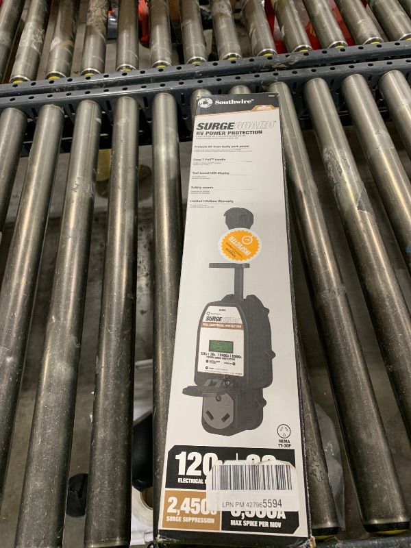 Photo 1 of Surge Guard Southwire 34930 30A - Full Protection Portable with LCD Display Black