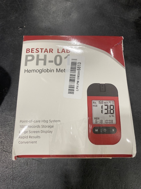 Photo 1 of Hemoglobin Test kit with 25 Test Strips (Black)