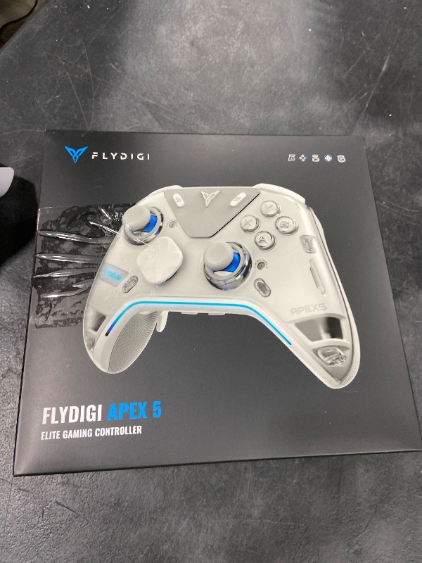 Photo 1 of FLYDIGI Apex 5 PC Controller, Forceflex Joystick 2.0, ForceAdapt Triggers, 3ms Ultra-Low Latency, RGB Light Bar, Full-Color LCD Display,1500mAh Battery PC/NS/Android/TV