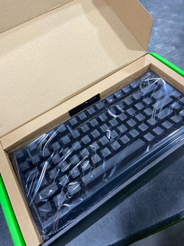 Photo 1 of Razer BlackWidow V4 75% Mechanical Gaming Keyboard: Hot Swappable Design - Compact & Durable - Orange Tactile Switches - Chroma RGB - Roller & Media Keys - Wrist Rest Snap Tap - Black