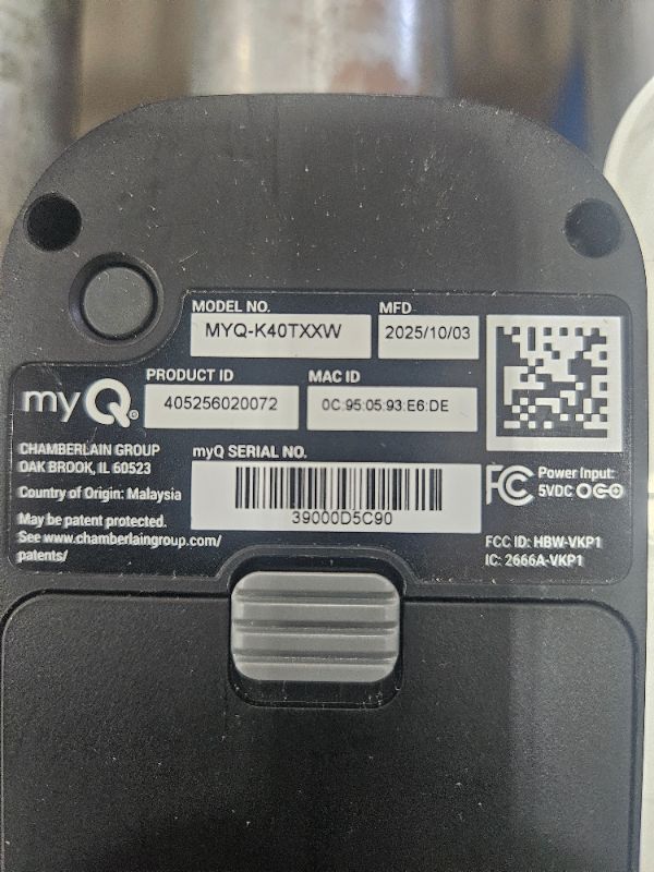 Photo 1 of *** MISSING PIECES***myQ Smart Garage Door Video Keypad with Wide-Angle Camera,Customizable PIN Codes,and Smartphone Control–Take Charge of Your Garage Access Works with Chamberlain, LiftMaster and Craftsman openers,White
