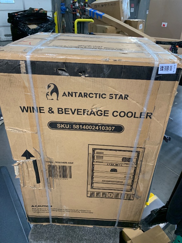 Photo 1 of ***FACTORY SEALED - OPENED FOR INSPECTION***Antarctic Star 24 Inch Wine Fridge, 52 Bottle Wine Cooler Refrigerator. 39-64°F Dual Zone Wine Refrigerator Glass Door, Built in or Freestanding Under Counter Fridge for Home Bar Office