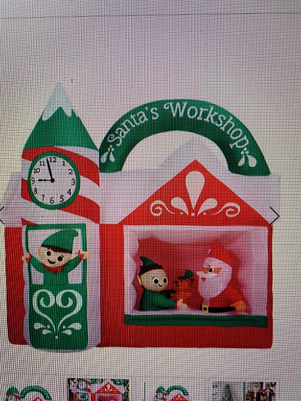 Photo 1 of ***FACTORY SEALED - OPENED FOR INPSECTION***Fraser Hill Farm 7-Ft. Pre-Lit Inflatable Santa's Workshop