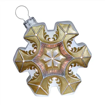 Photo 1 of ***FACTORY SEALED - OPENED FOR INPSECTION***fhf 36"h led gold glittered snowflake ornament
