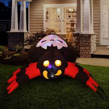 Photo 1 of ***FACTORY SEALED***Haunted Hill Farm 6-Ft. Wide Prelit Inflatable Spider with Disco Lights