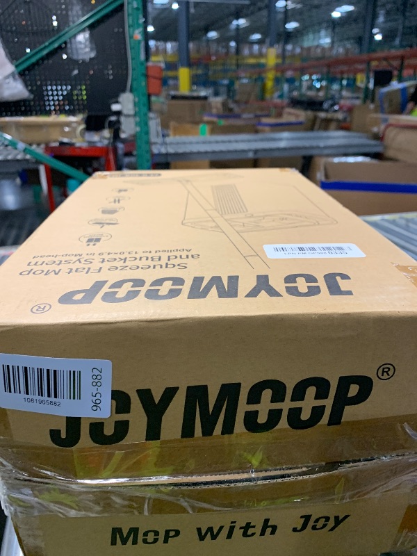 Photo 1 of ***MISSING PARTS***
JOYMOOP Flat Mop System, Microfiber Mop and Bucket Set, White, Commercial & Household Use, Hardwood Floor & Wall Cleaning Mop with Long Handle, 4 Microfiber Pads