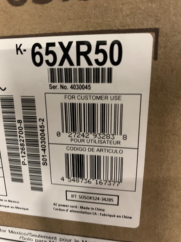 Photo 1 of ***FACTORY SEALED - OPENED FOR INSPECTION***Sony BRAVIA 5 65 Inch TV, Mini LED, 4K Smart Google TV, XR Processor with AI Technology,120hz Television with Dolby Vision/Atmos, Exclusive Features for PlayStation®5, K-65XR50