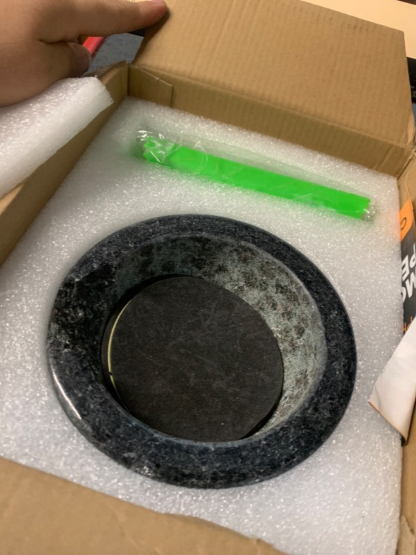 Photo 1 of ***MISSING PARTS***
Priority Chef Heavy Duty Large 1.5 Cup Mortar and Pestle Set, 100% Natural Granite, 5.5 Inch Diameter Bowl, 6.2 Inch Pestle, Non-Slip Base, Stone Grinder for Guacamole Salsa Pesto Herbs Spices, Black