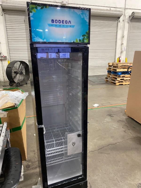 Photo 1 of ***TRUCK/TRAILER PICKUP ONLY***
BODEGA BODEGACOOLER Commercial Refrigerators, Drink Fridge with Glass Door, Tall Beverage Cooler, Single Door Display Refrigerator, for Beer, Soda, 7.71 Cu.ft Capacity