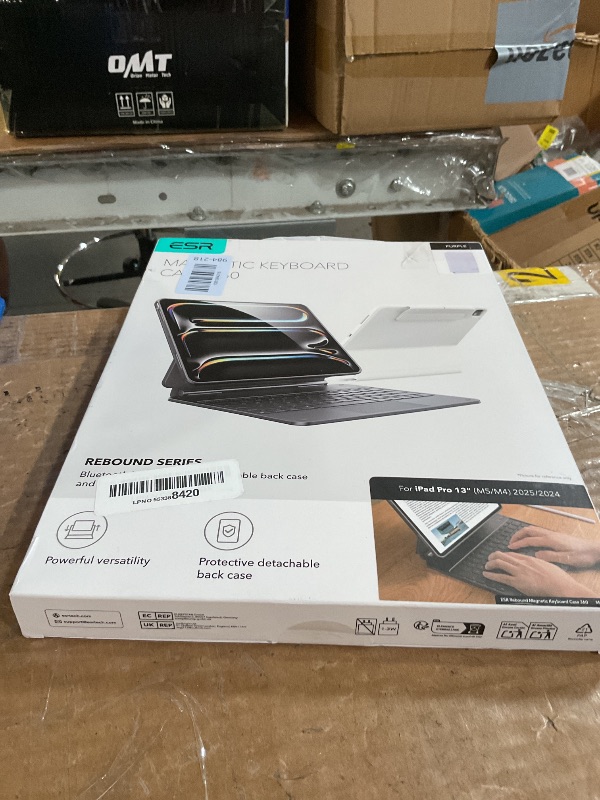 Photo 1 of [Upgraded] ESR iPad Pro 13 Inch Case with Keyboard (M5/M4, 2025/2024), iPad Pro 13 Keyboard Case with Magnetic Stand, Portrait/Raised Modes for iPad Pro 13, Removable, Rebound 360 Series, Pirple