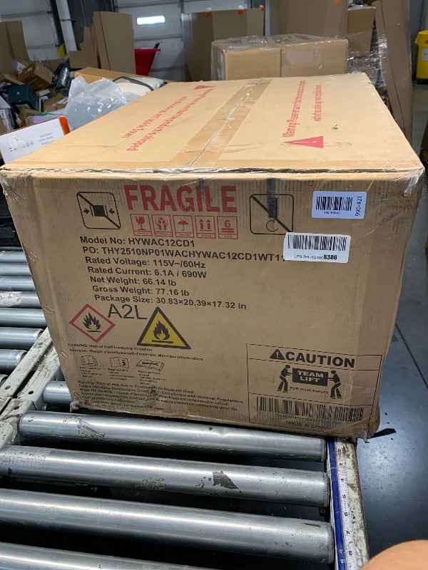 Photo 1 of ***FACTORY SEALED - OPENED FOR INSPECTION*** Uthfy 12,000BTU U Shaped Window Air Conditioner, 6-In-1 Window AC Unit With Adjustable Louvers-Cools up to 550 Sq Ft, 24H Timer, 3 Speeds, Ultra Quiet, Energy Efficient, Easy to Install, Remote, White