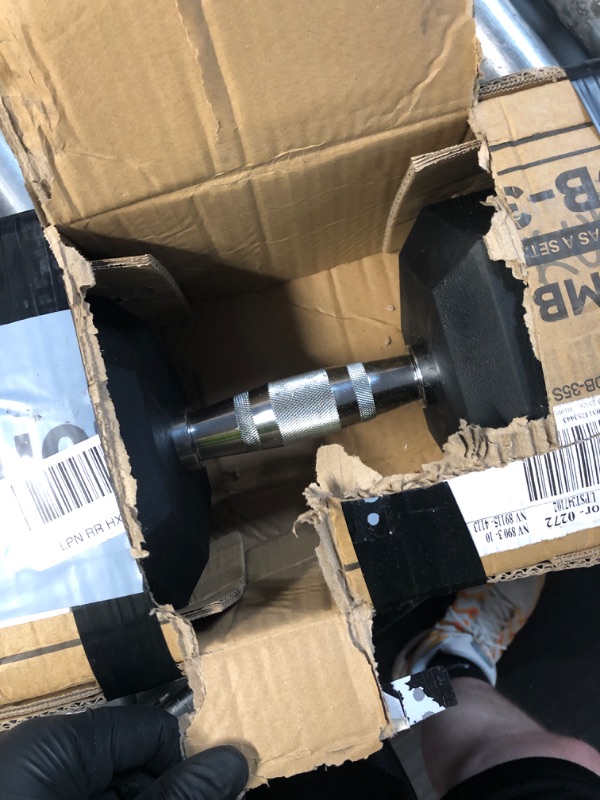 Photo 1 of ***MISSING PARTS***
Fitvids Rubber Encased Hex Dumbbell, Hand Weights Set of 2 with Anti-Slip Cast Iron Grip for Strength Training, 35 LB Pair