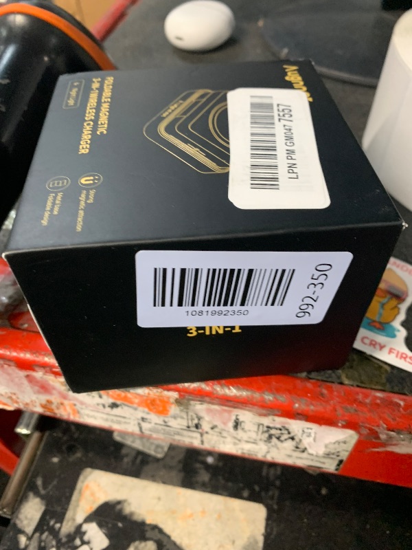 Photo 1 of ?2026 Upgraded?Wireless Charger 3 in 1, Foldable Wireless Charging Station with Light for Apple Magnetic Charger, Travel Magnetic Charger for iPhone 17/16/15/14/13/12 Apple Watch AirPods (20W Adapter)
