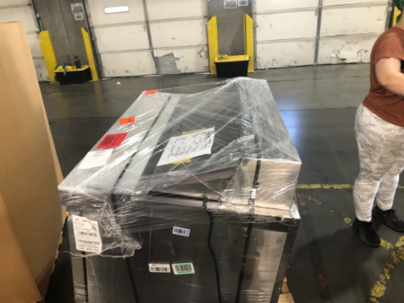 View 2 of **PARTS ONLY** ECEVT 48" W Commercial Refrigerator Sandwich Salad Prep Table Refrigerator Stainless Steel with 12 Pans, Kitchen Equipment for Restaurant, Bar, Shop, Buffet, etc