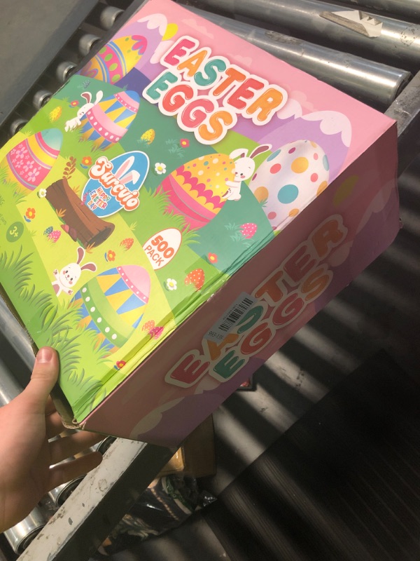 Photo 1 of [12 Surprise Golden Eggs] 500 Pack 2.3 Inch Plastic Easter Eggs, Empty Easter Eggs Fillable, Bright Colors Plastic Eggs Bulks for Easter Hunt, Easter Party Favor, Basket Stuffers Fillers