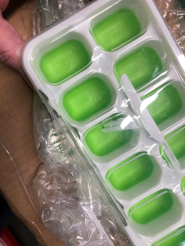 Photo 1 of ***DAMAGED - SEE NOTES/PICTURES***
ChefAide Ice Cube Tray with Lid, 1 Packs 14 Cubes Durable Stackable Ice Cube Trays for Freezer with Removable Lids, Easy-Release Plastic & Silicone Ice Tray for Cocktail, Coffee.