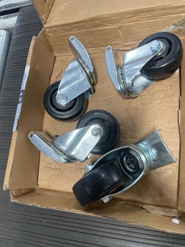 Photo 1 of ***STOCK PHOTO IS SLIGHTLY DIFFRENT THAN ACUAL MATERIAL SEE PIC***Heavy Duty Workbench Casters 3 Inch Retractable Casters with Lifting and Lowering Function 360° Rotation Ideal for Workbenches or Other Equipment Maximum Load of 1100 lbs