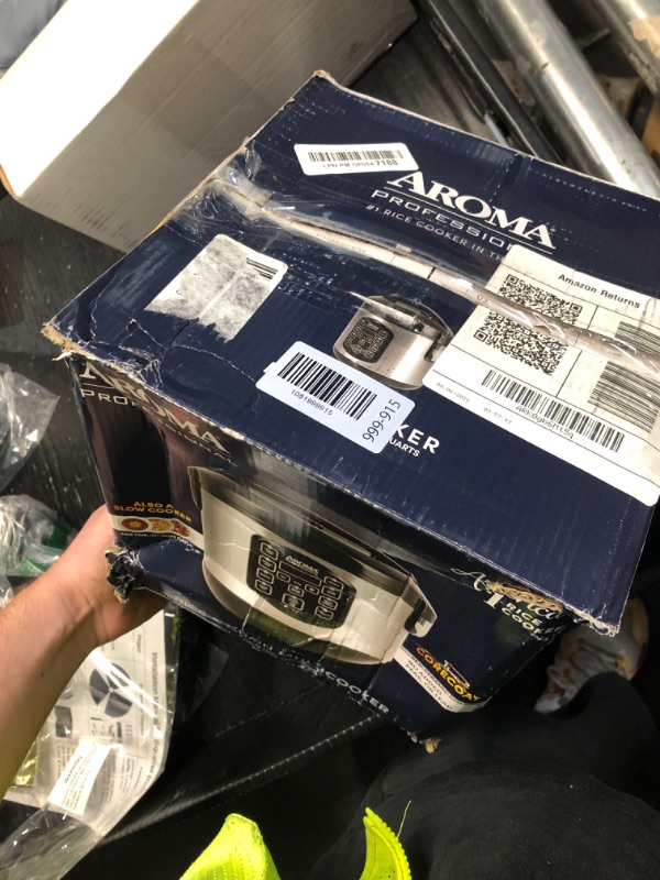 Photo 1 of ***MAJOR DENT IN SIDE***
AROMA® Professional Digital Rice Cooker, Multicooker, 4-Cup (Uncooked) / 8-Cup (Cooked), Steamer, Slow Cooker, Oatmeal Cooker, STS®, Auto Keep Warm, 2 Qt, Stainless Steel Exterior, ARC-954SBD