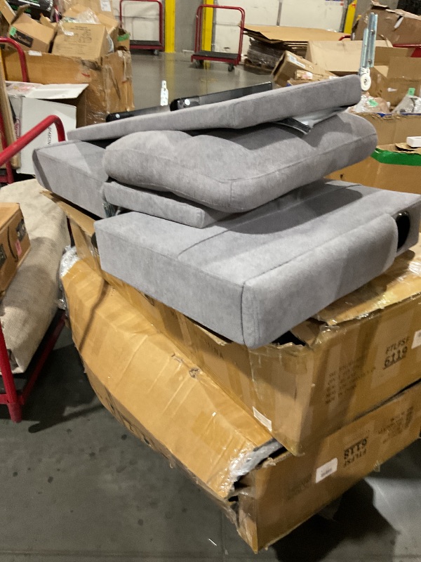 Photo 1 of ***TRUCK/TRAILER PICKUP ONLY***
missing hardware 
YITAHOME Sectional Sleeper Sofa with Pull Out Couch Bed, 81" Convertible Sleeper Sofa with Adjustable Backrest, Sofa Bed Sleeper Couch with Armrest & USB Port, Grey